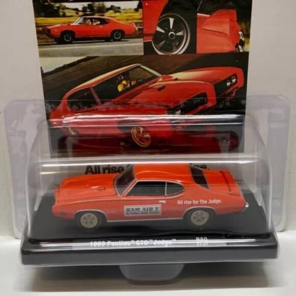 M2 Machines 1969 Pontiac GTO Judge R80 Orange Auto-Drivers 1:64 The Judge Car - Picture 13 of 15